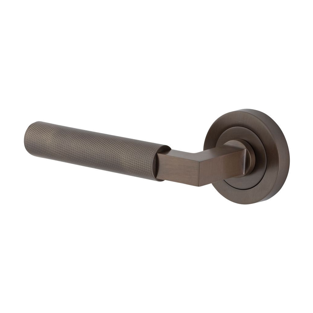 Door Lever Brunswick Rose Round Concealed Fix Left Hand Fixed Signature Brass L120xP60mm BPD52mm in Signature Brass
