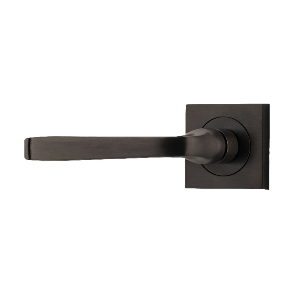 Door Lever Annecy Rose Square Concealed Fix Left Hand Fixed Signature Brass L117xP66mm BPH52xW52mm in Signature Brass
