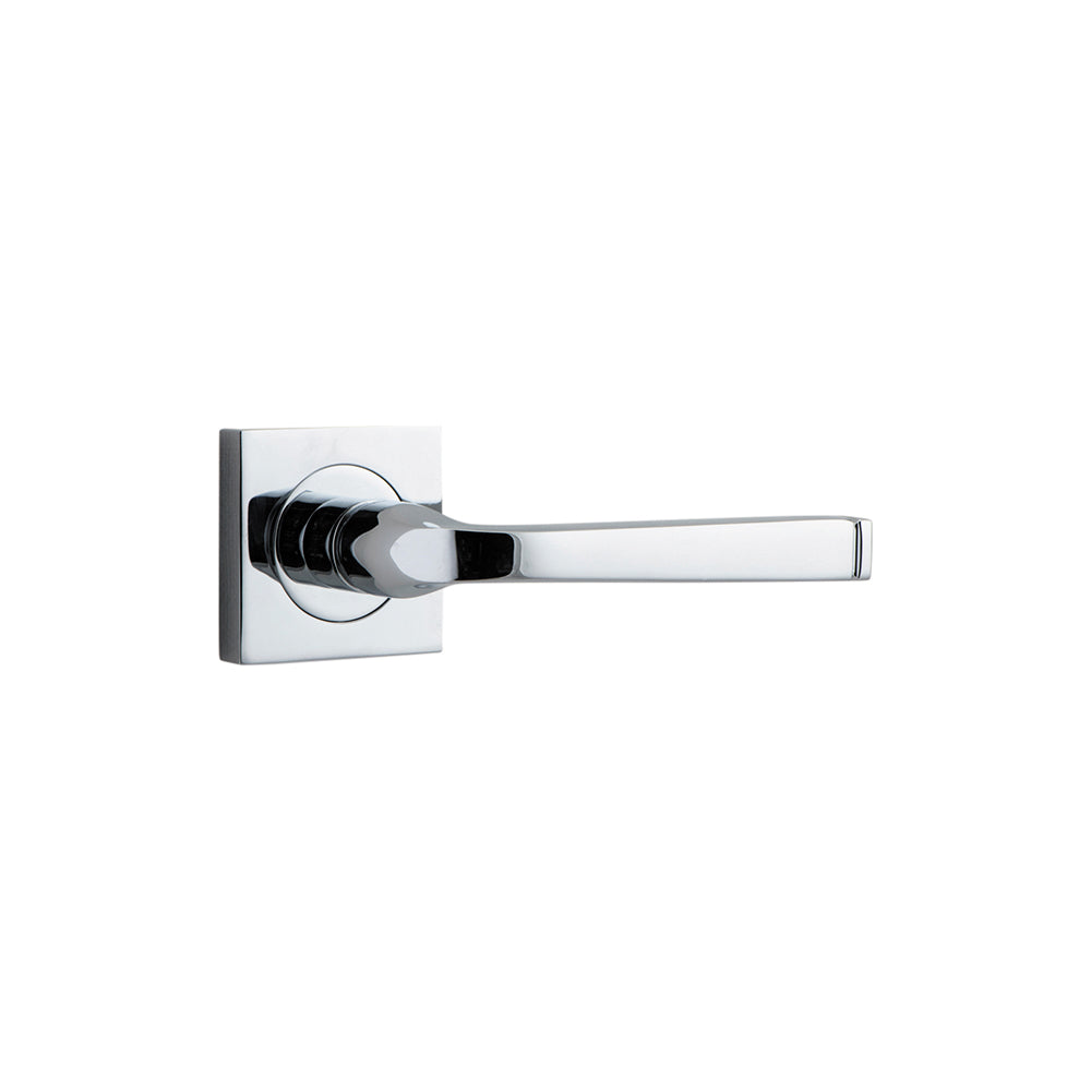 Door Lever Annecy Square Rose Pair Polished Chrome H52xW52xP65mm
(Latch/Lock Sold Separately) in Polished Chrome