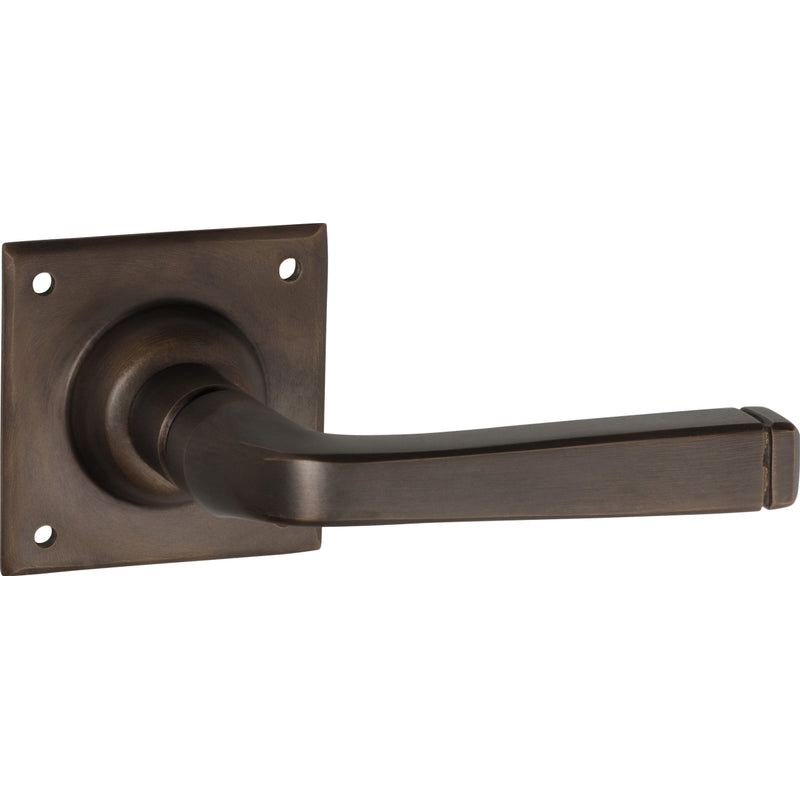 Door Lever Menton Square Rose Pair Antique Brass H60xW60xP70mm
(Latch/Lock Sold Separately) in Antique Brass