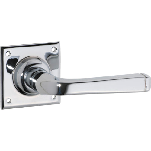 Door Lever Menton Square Rose Pair Chrome Plated H60xW60xP70mm
(Latch/Lock Sold Separately) in Chrome Plated