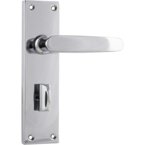 Door Lever Balmoral Privacy Pair Chrome Plated H156xW42xP46mm in Chrome Plated