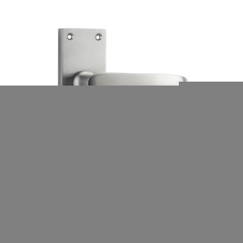 Door Lever Balmoral Lock Pair Satin Chrome H156xW42xP46mm in Satin Chrome