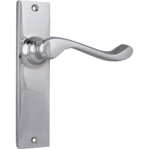 Door Lever Fremantle Latch Pair Chrome Plated H150xW35xP50mm in Chrome Plated