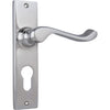 Door Lever Fremantle Euro Pair Chrome Plated H150xW35xP50mm in Chrome Plated