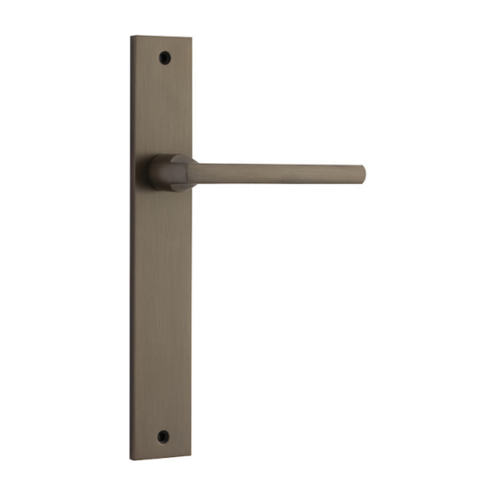 Door Lever Baltimore on Long Backplate Signature Brass H240xW38xP55mm in Signature Brass