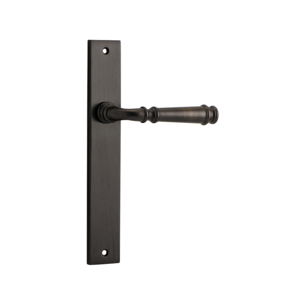 Door Lever Verona on Long Backplate Signature Brass H237xW50xP59mm in Signature Brass