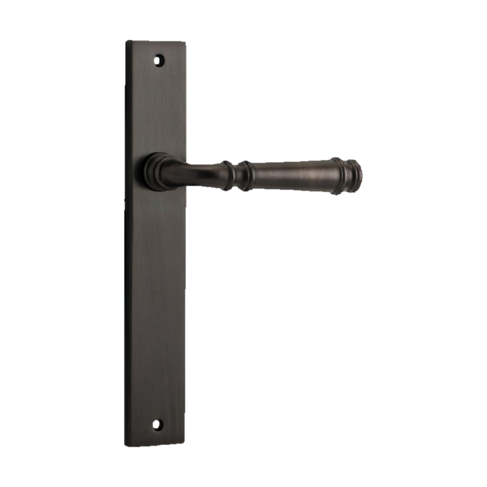 Door Lever Verona on Long Backplate Signature Brass H237xW50xP59mm in Signature Brass