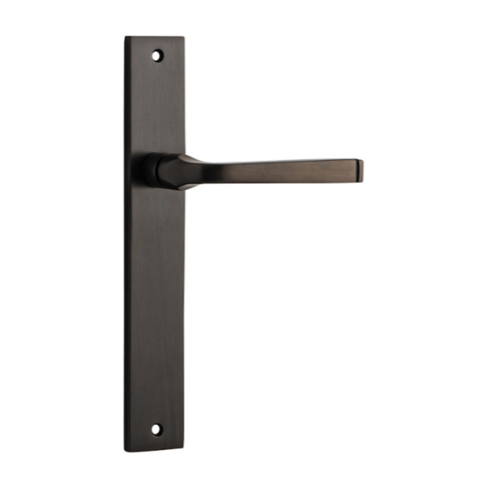 Door Lever Annecy on Long Backplate Signature Brass H237xW50xP65mm in Signature Brass