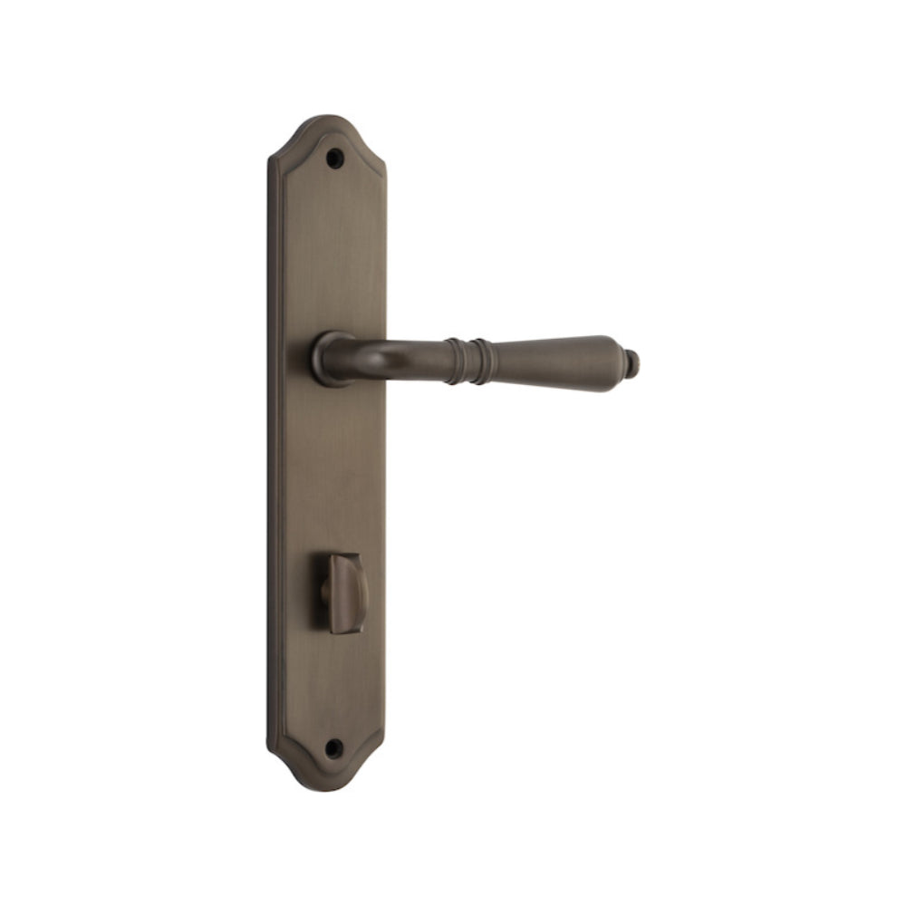 Door Lever Sarlat Shouldered Privacy Signature Brass CTC85mm H250xW48xP57mm in Signature Brass