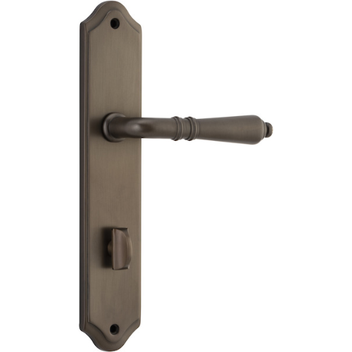 Door Lever Sarlat Shouldered Privacy Signature Brass CTC85mm H250xW48xP57mm in Signature Brass