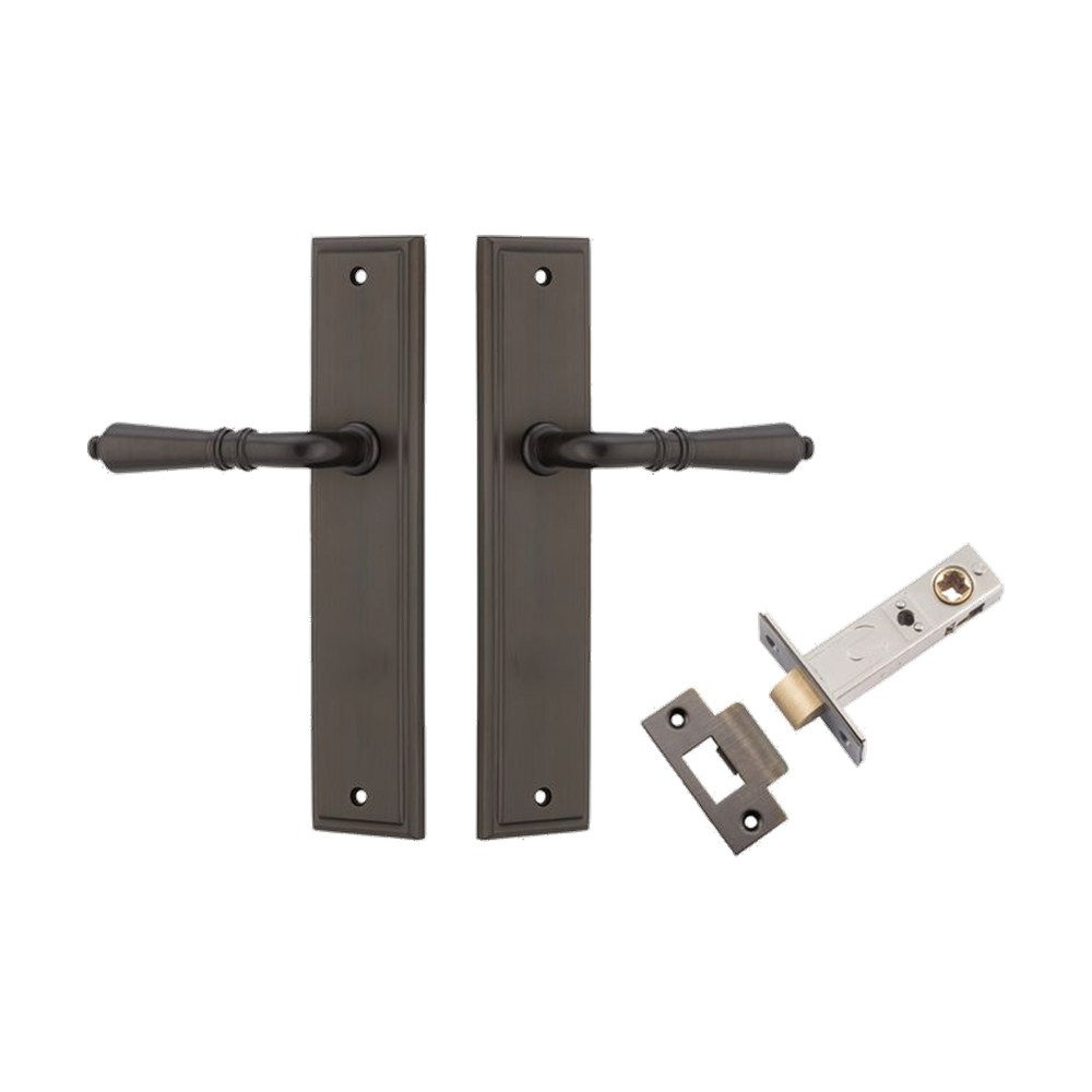 Door Lever Sarlat Stepped Signature Brass Passage Kit in Signature Brass