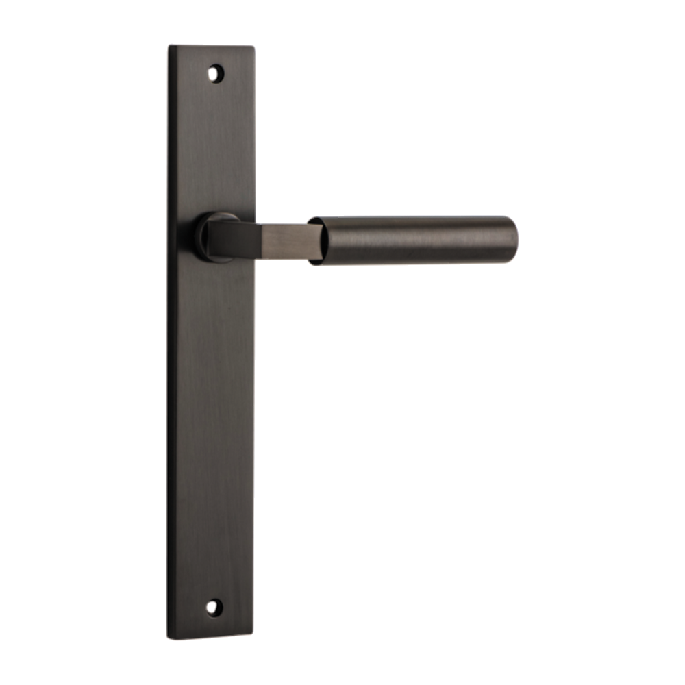 Door Lever Berlin Rectangular Latch Signature Brass H240xW38xP57mm in Signature Brass