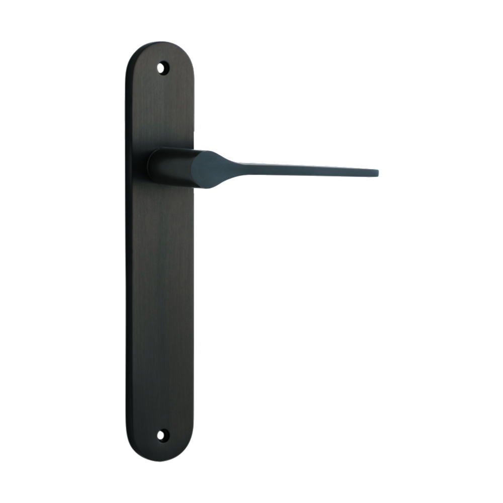 Door Lever Como Oval Latch Signature Brass H240xW40xP59mm in Signature Brass