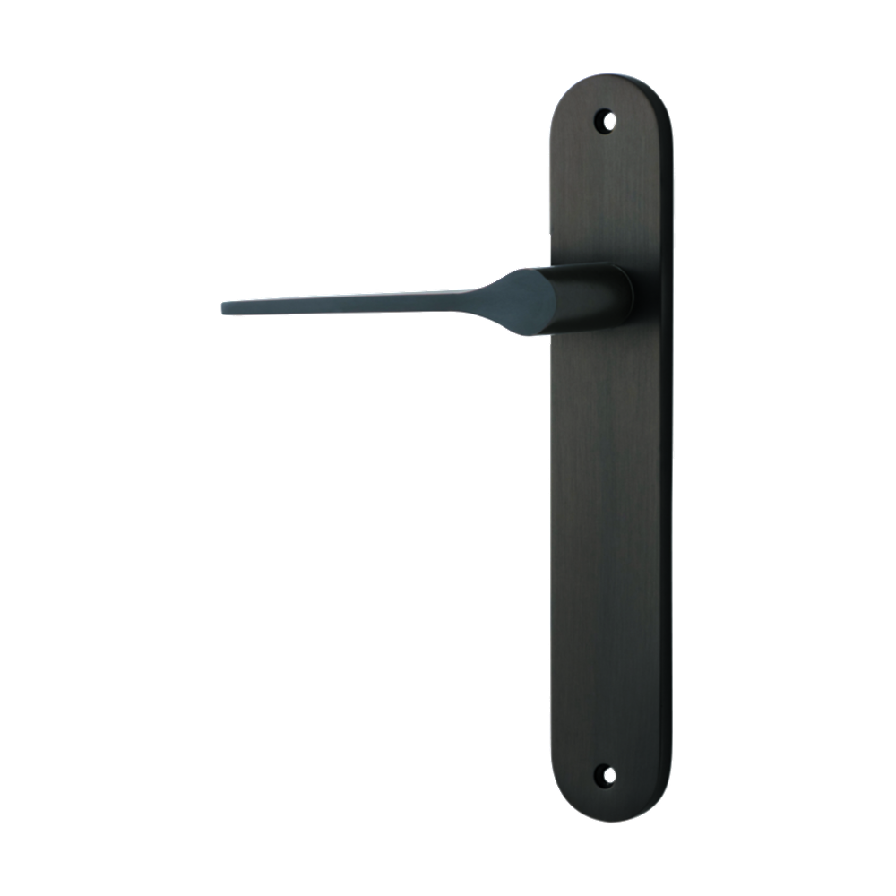 Door Lever Como Oval Latch Left Hand Fixed Signature Brass L119xP59mm BPH240xW40mm in Signature Brass