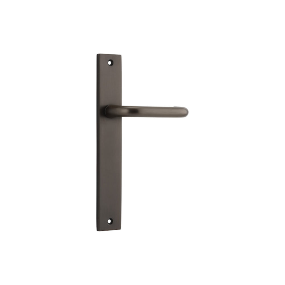 Door Lever Oslo on Long Backplate Signature Brass H237xW50xP57mm in Signature Brass