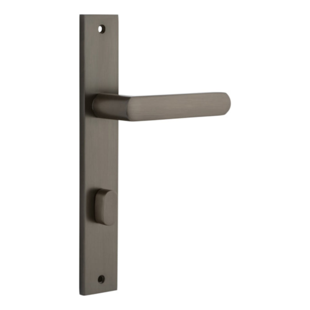 Door Lever Osaka Rectangular Privacy Pair Signature Brass CTC85mm H240xW38xP55mm in Signature Brass