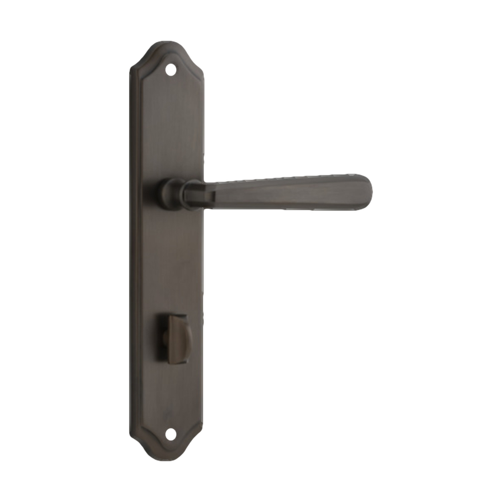 Door Lever Copenhagen Shouldered Privacy Pair Signature Brass CTC85mm H250xW48xP61mm in Signature Brass