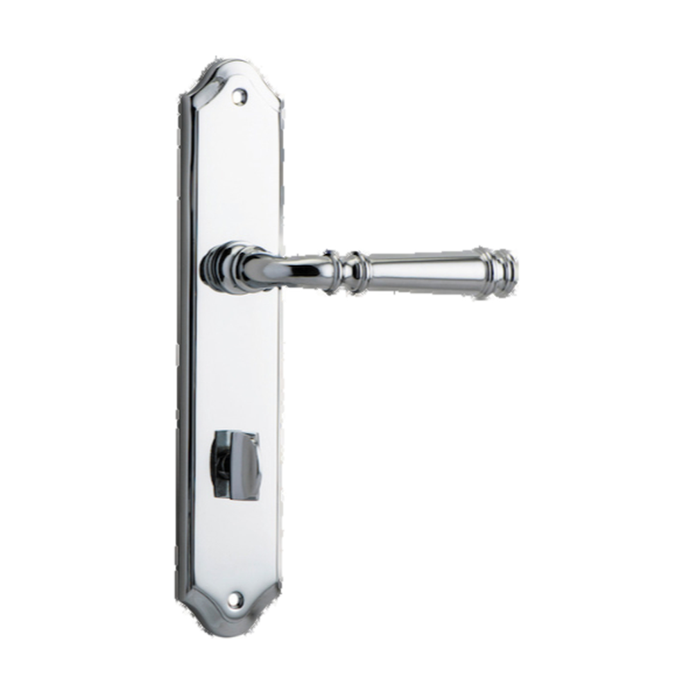 Door Lever Verona Shouldered Privacy Polished Chrome CTC85mm H237xW50xP59mm in Polished Chrome