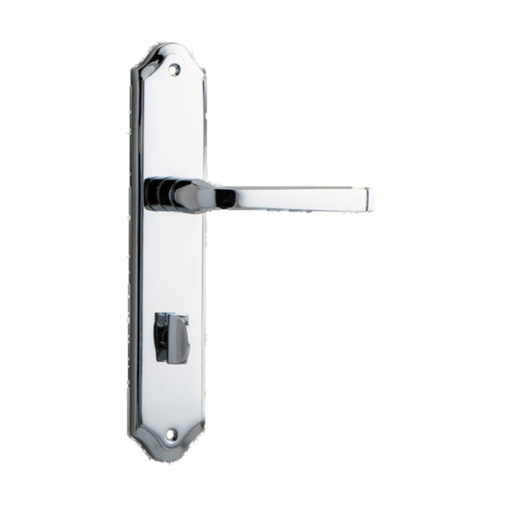 Door Lever Annecy Shouldered Privacy Polished Chrome CTC85mm H237xW50xP65mm in Polished Chrome