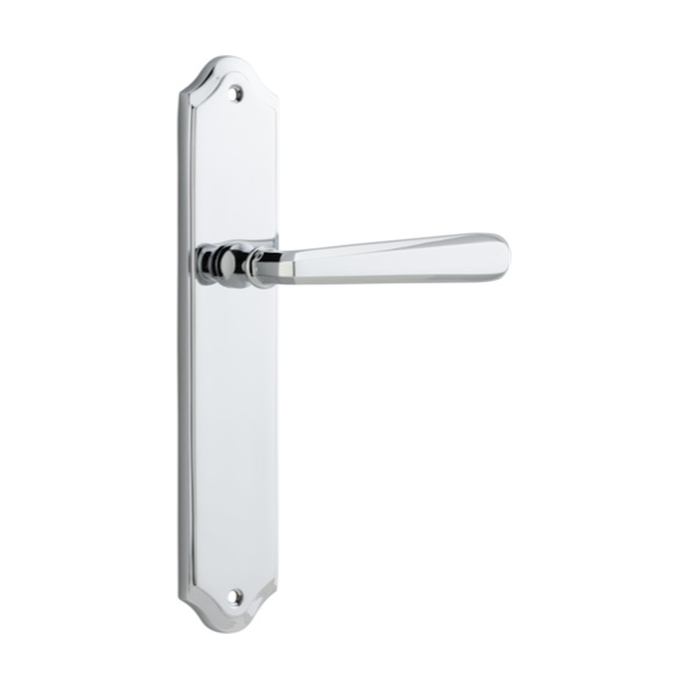 Door Lever Copenhagen Shouldered Latch Pair Polished Chrome H250xW48xP61mm in Polished Chrome