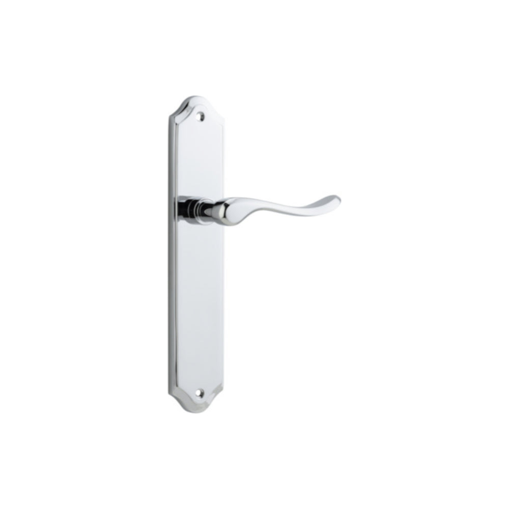 Door Lever Stirling Shouldered Latch Pair Polished Chrome H250xW48xP64mm in Polished Chrome