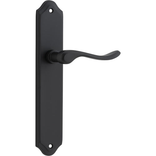 Door Lever Stirling Shouldered Latch Pair Matt Black H250xW48xP64mm in Matt Black