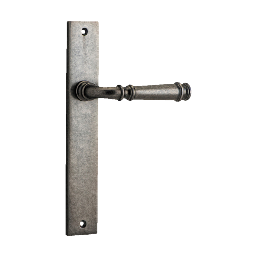 Door Lever Verona Rectangular in Distressed Nickel