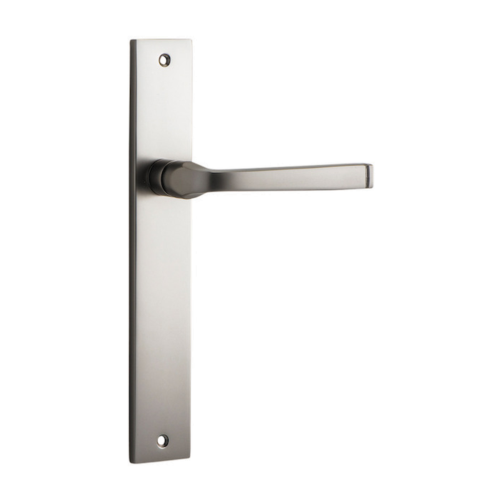 Door Lever Annecy on Long Backplate Satin Nickel H237xW50xP65mm in Satin Nickel