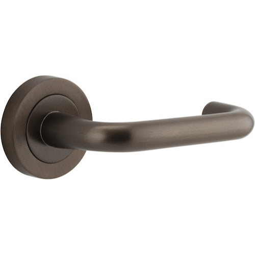 Door Lever Oslo Round Rose Pair Signature Brass D52xP57mm
(Latch/Lock Sold Separately) in Signature Brass