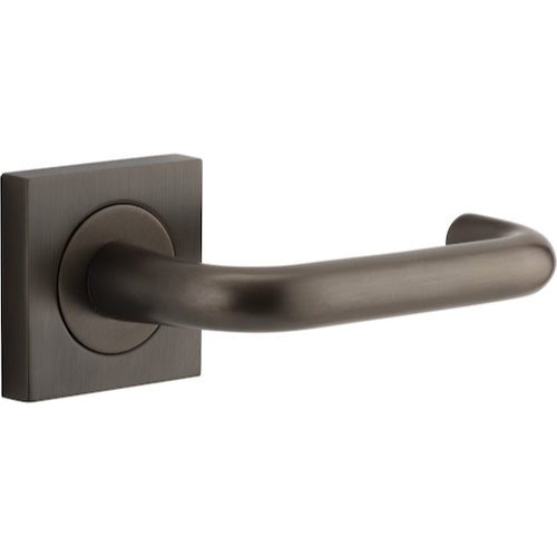 Door Lever Oslo Square Rose Pair Signature Brass H52xW52xP57mm
(Latch/Lock Sold Separately) in Signature Brass