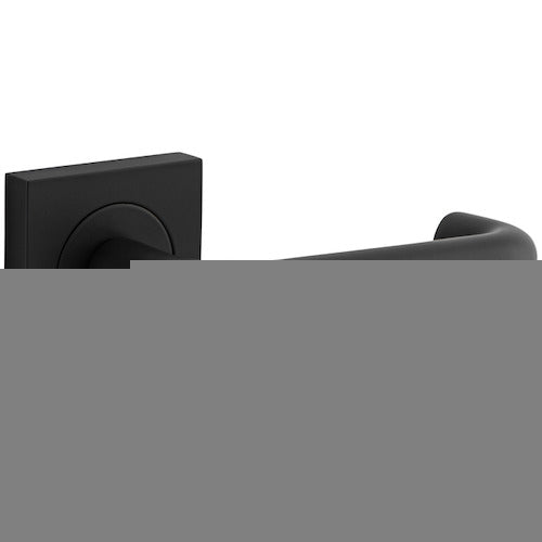 Door Lever Oslo Square Rose Pair Matt Black H52xW52xP57mm
(Latch/Lock Sold Separately) in Matt Black