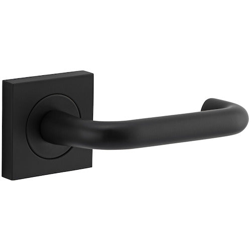 Door Lever Oslo Square Rose Pair Matt Black H52xW52xP57mm
(Latch/Lock Sold Separately) in Matt Black