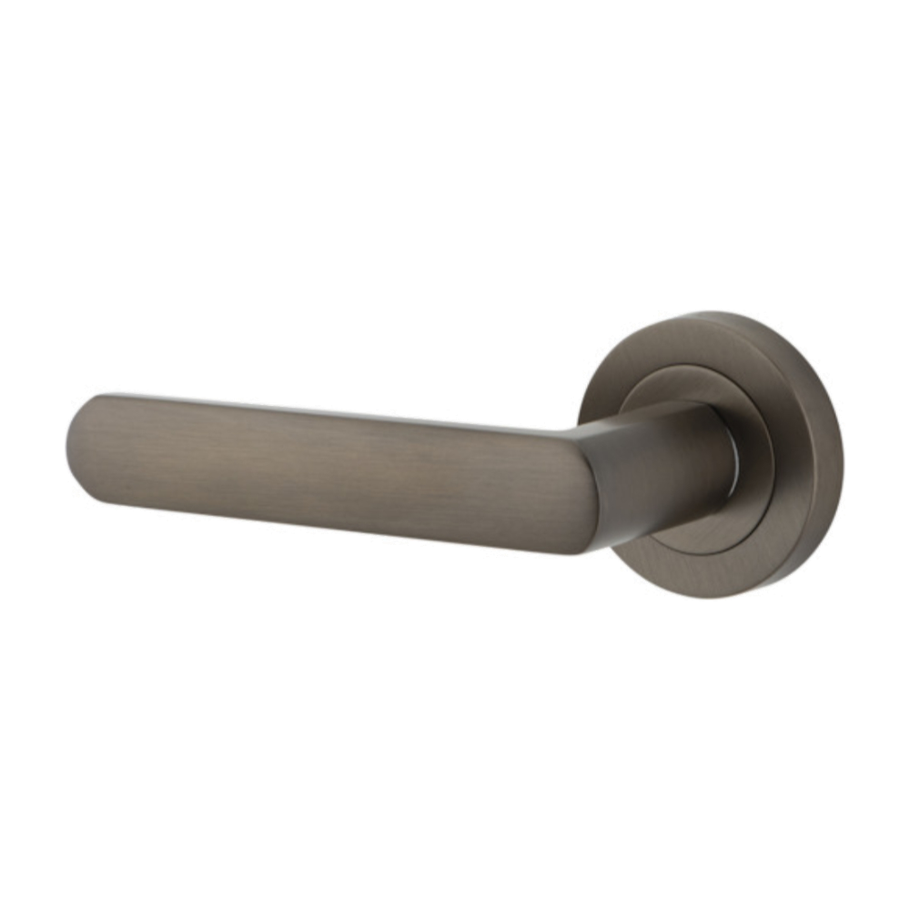Door Lever Osaka Round Rose Signature Brass D52xP55mm - Left Hand Fixed
(Latch/Lock Sold Separately) in Signature Brass