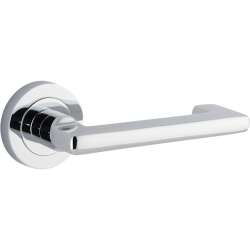 Door Lever Baltimore Return Round Rose Polished Chrome D52xP58mm
(Latch/Lock Sold Separately) - Half Set in Polished Chrome