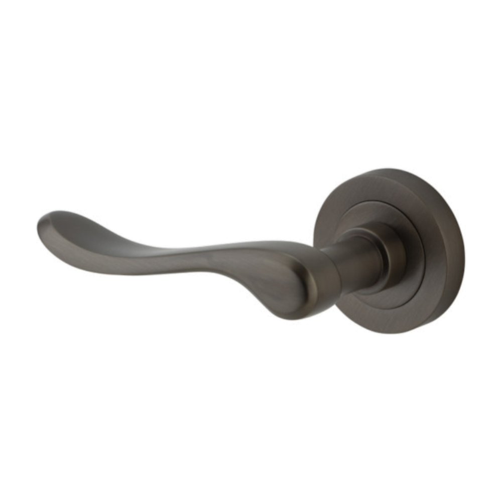 Door Lever Stirling Rose Round Concealed Fix Left Hand Fixed Signature Brass L116xP65mm BPD52mm