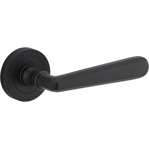 Door Lever Copenhagen Round Rose Matt Black D52xP61mm
(Latch/Lock Sold Separately) in Matt Black