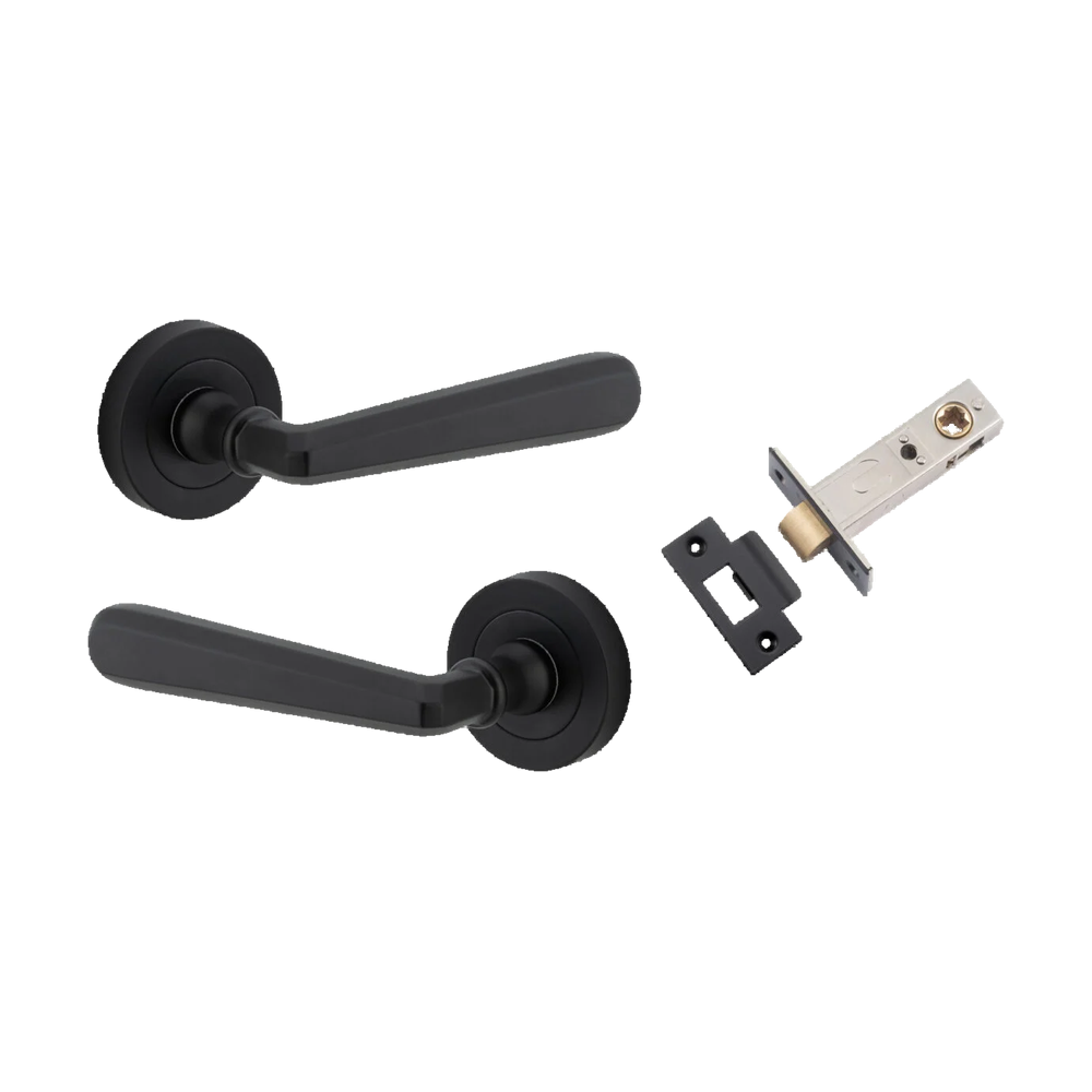 Iver Copenhagen Lever on Round Rose (Pair) — Matt Black — LHTR20803KPASS60
