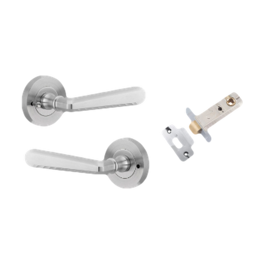 Iver Copenhagen Lever on Round Rose (Pair) — Brushed Chrome — LHTR20805KIBPRIV60