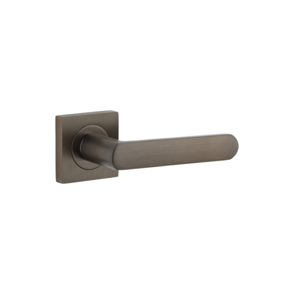 Door Lever Osaka Square Rose Signature Brass H52xW52xP55mm
(Latch/Lock Sold Separately) in Signature Brass