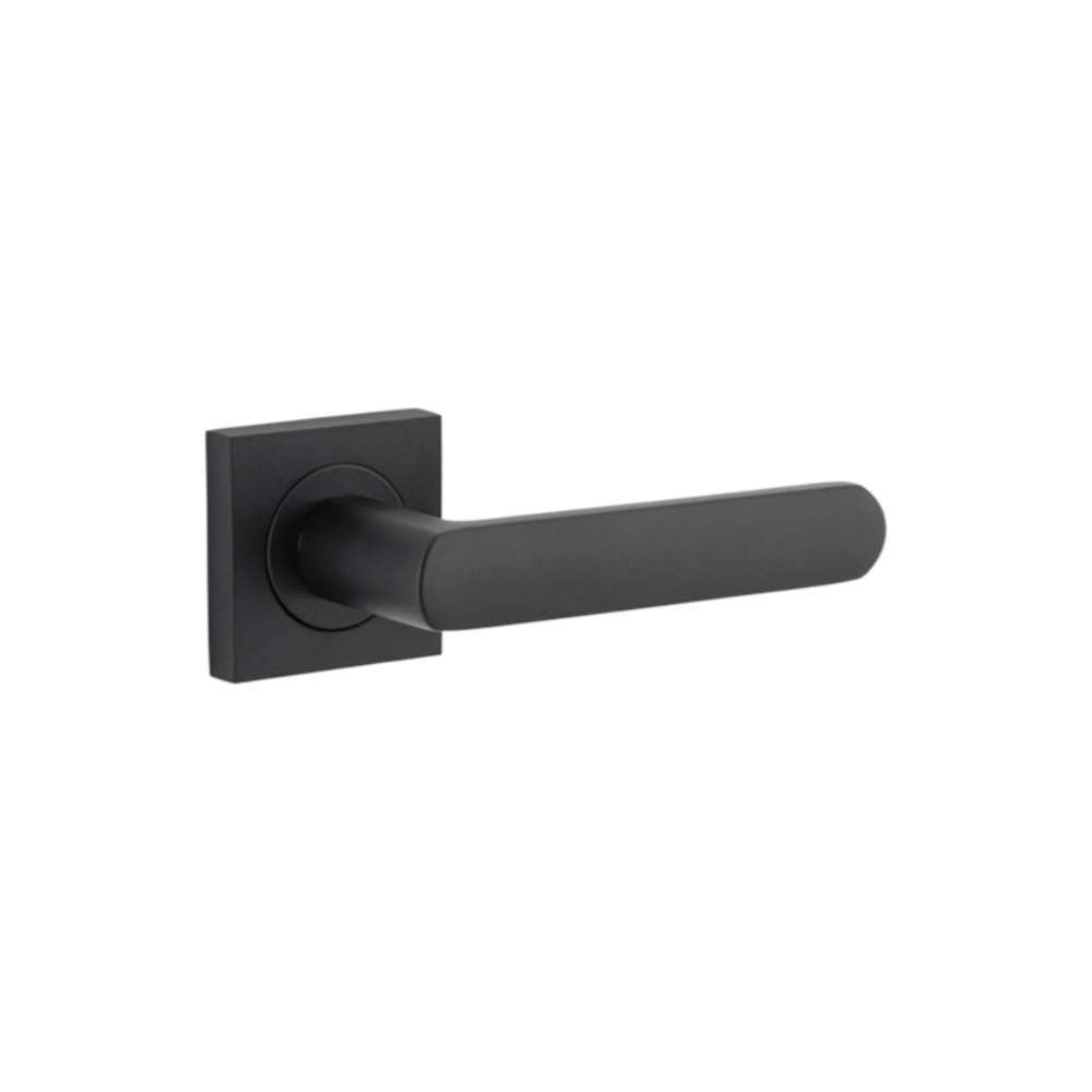 Door Lever Osaka Square Rose Matt Black H52xW52xP55mm
(Latch/Lock Sold Separately) in Matt Black