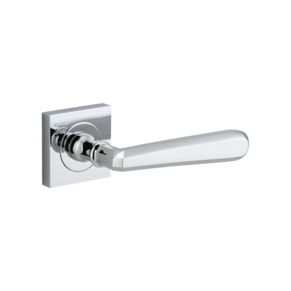 Door Lever Copenhagen Square Rose Polished Chrome H52xW52xP61mm
(Latch/Lock Sold Separately) in Polished Chrome