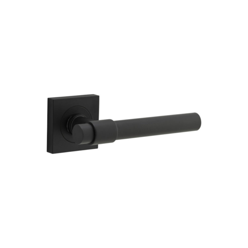 Door Lever Helsinki Square Rose Matt Black H52xW52xP44mm
(Latch/Lock Sold Separately) in Matt Black