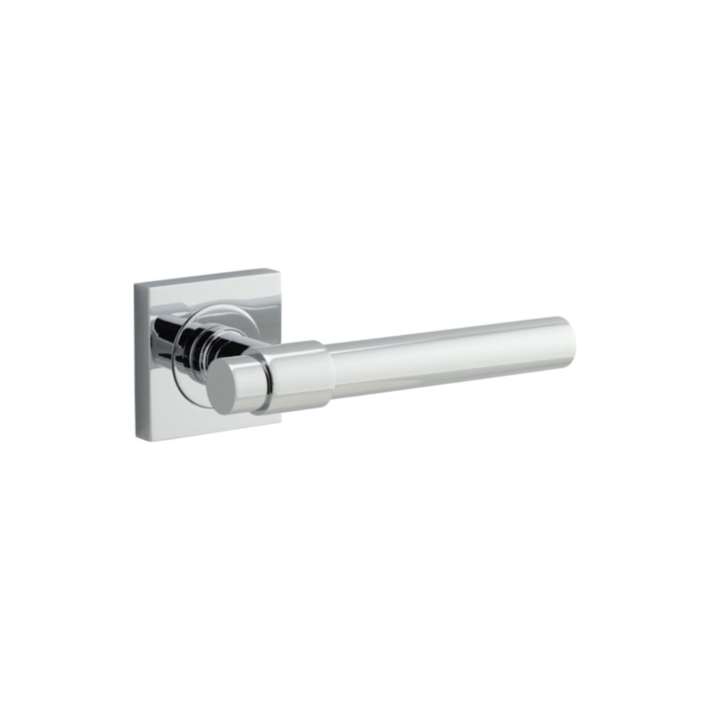 Door Lever Helsinki Square Rose Polished Chrome H52xW52xP44mm
(Latch/Lock Sold Separately) in Polished Chrome