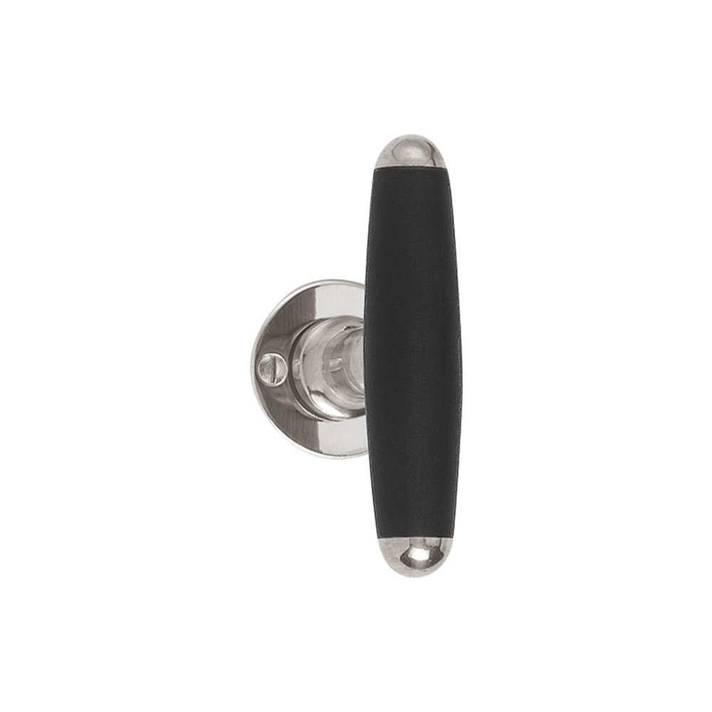 TIMELESS 1932MRR38 unsprung lever handle on rose bright nickel/ebony wood in Bright Nickel / Ebony Wood