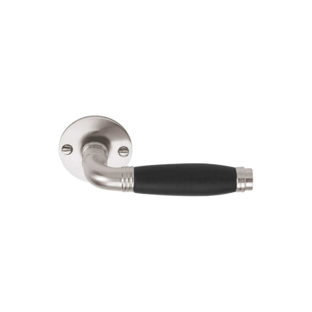 TIMELESS 1934MRR50 unsprung lever handle on rose satin nickel/ebony wood in Satin Nickel / Ebony Wood