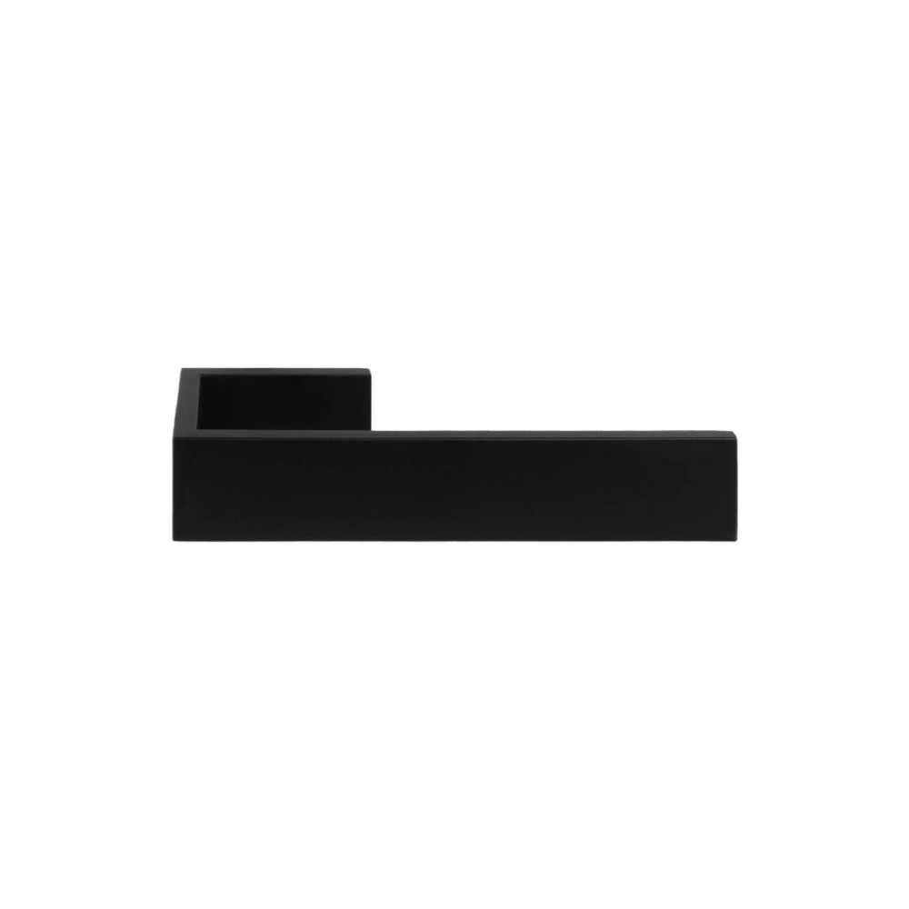 RIBBON BM101 sprung lever handle on concealed rose satin black in Satin Black