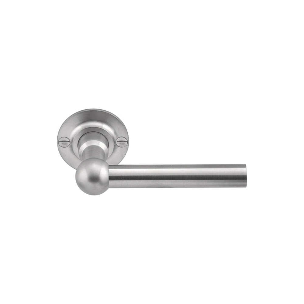 FERROVIA FVL100/48 unsprung lever handle on rose satin stainless steel in Satin Stainless