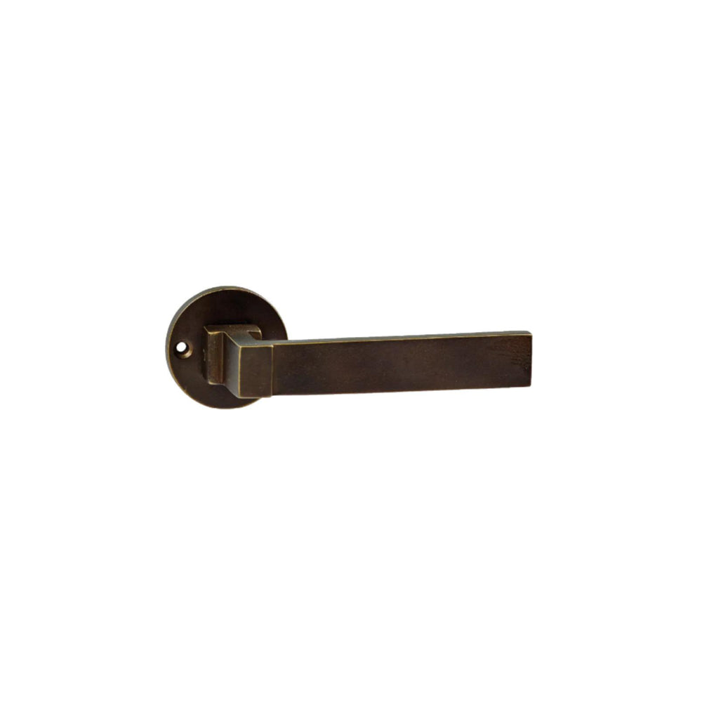 ANVIL-LEVER HANDLE / AGED BRONZE / SPRING LOADED in Aged Bronze
