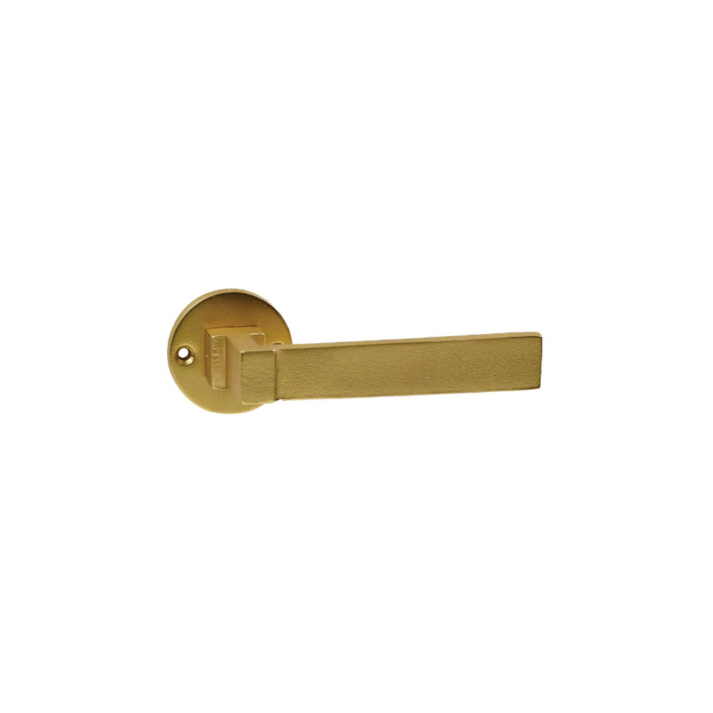 ANVIL-LEVER HANDLE / AGED GOLD / SPRING LOADED in Aged Gold